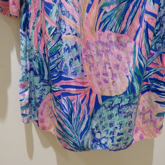 LILLY PULITZER Tobyn Tunic Off Shoulder Dress in Gypset Paradise Preppy Size S - Picture 8 of 15